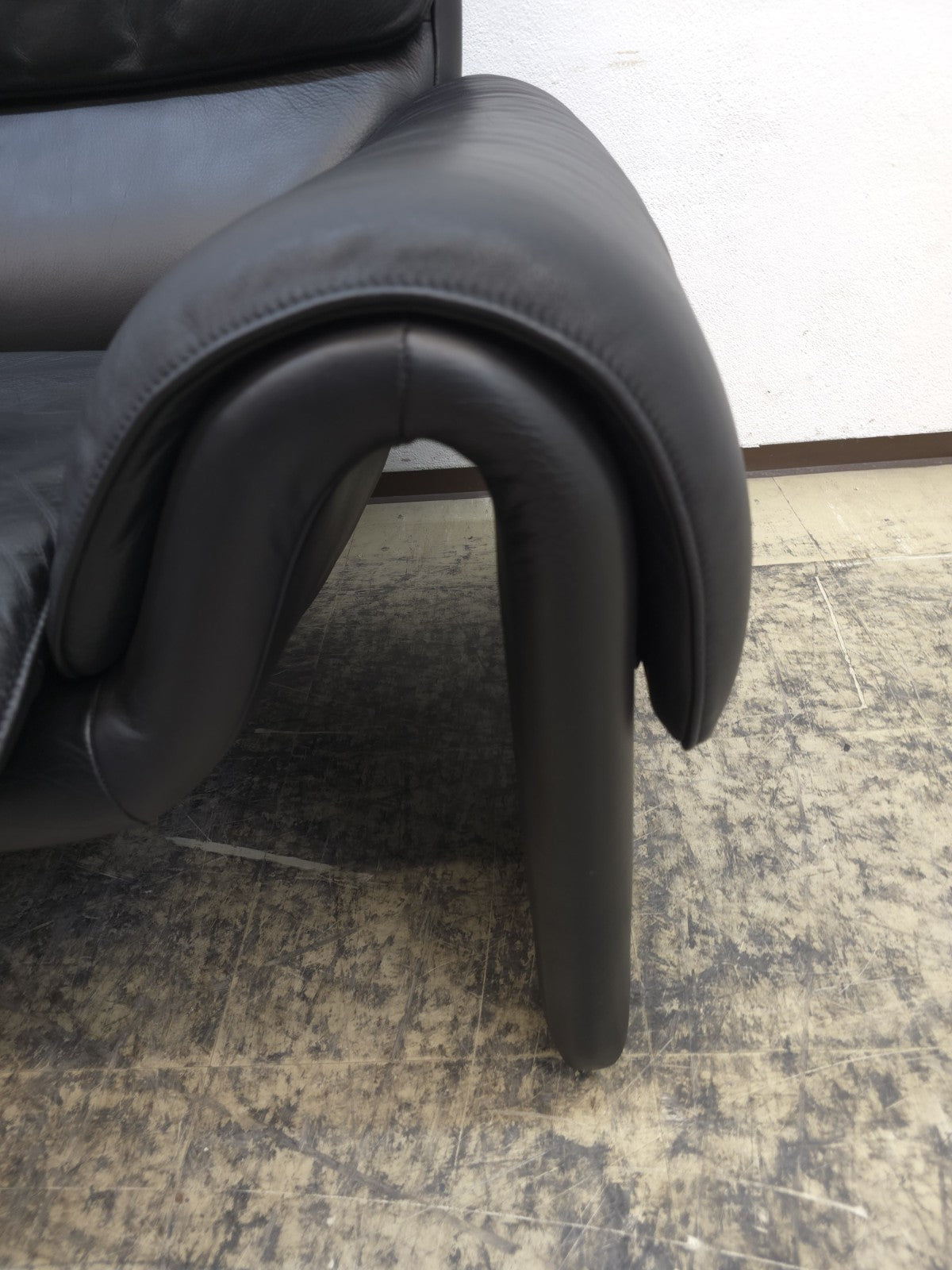 De Sede ds 2011 Designersofa Ledersofa Couch Desede Zweisitzer Schwarz-De Sede-JSFurniture