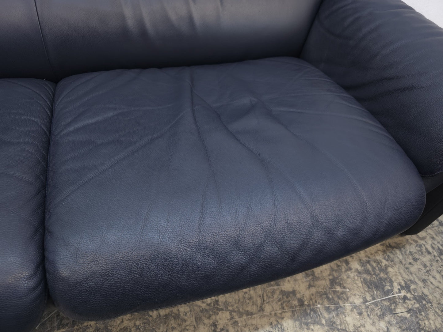 De Sede ds 2011 Designersofa Ledersofa Couch Desede Zweisitzer blau-De Sede-JSFurniture