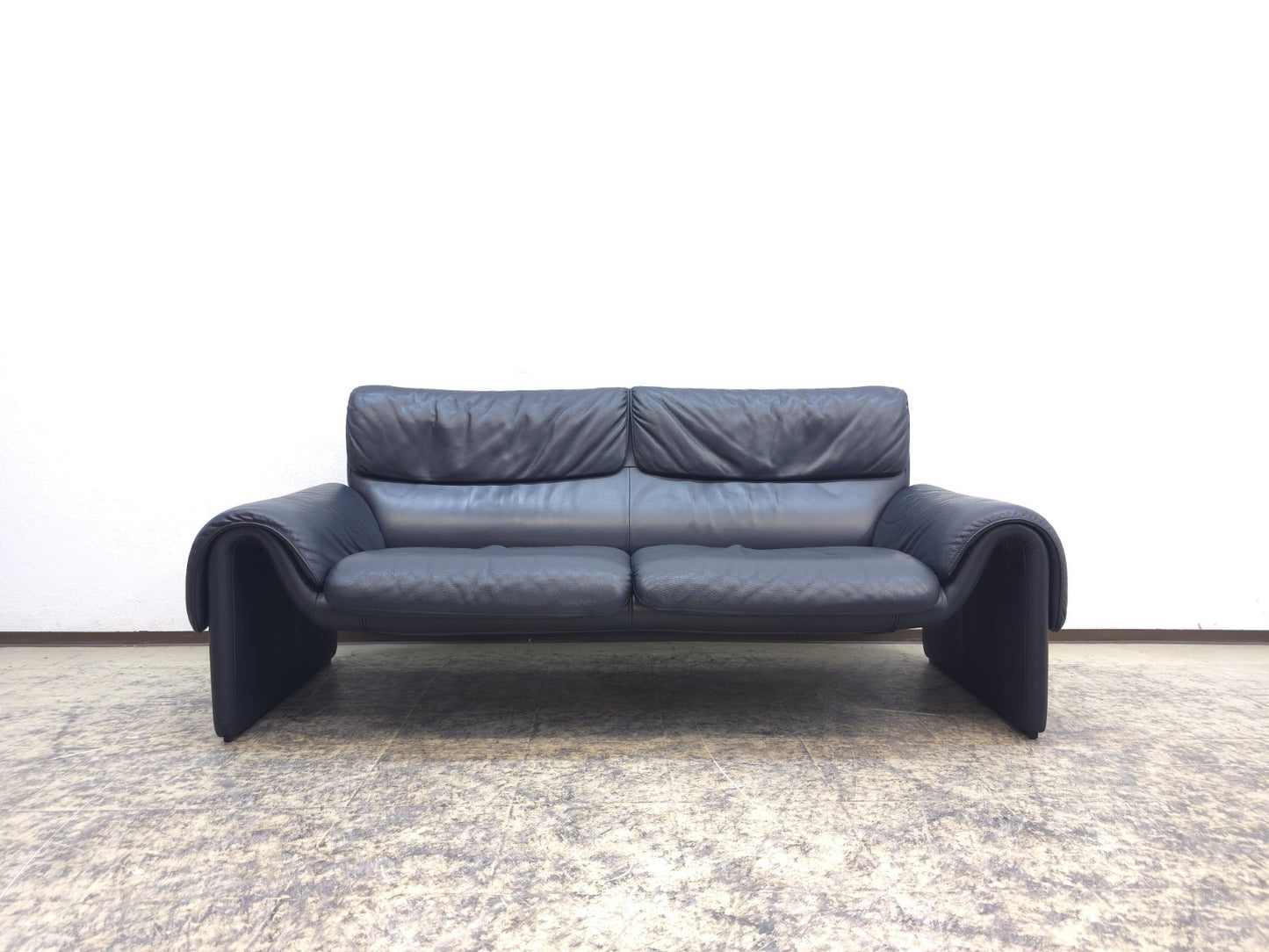 De Sede ds 2011 Designersofa Ledersofa Couch Desede Zweisitzer blau-De Sede-JSFurniture