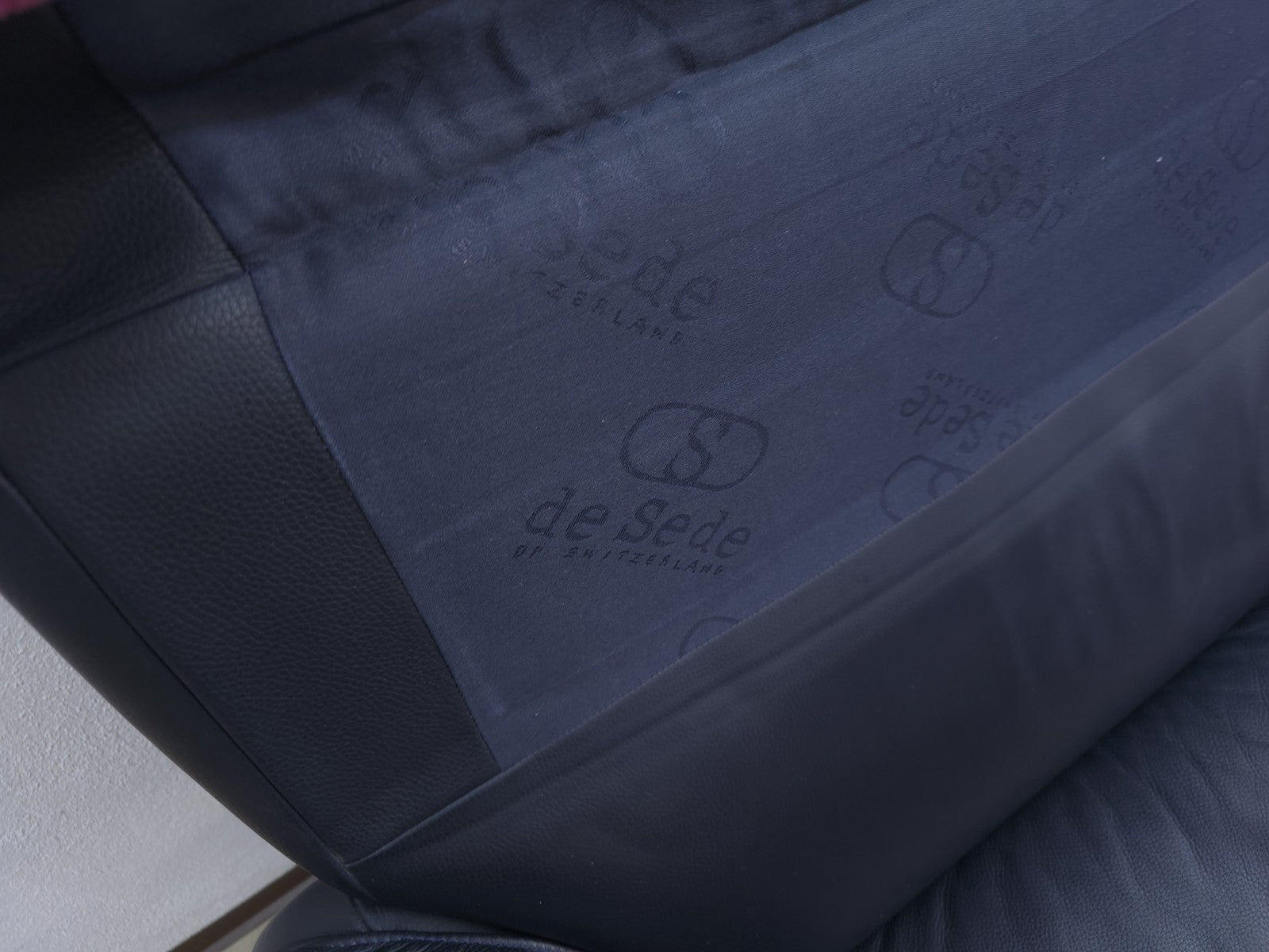 De Sede ds 2011 Garnitur Designersofa Ledersofa Couch Lederhocker desede blau-De Sede-JSFurniture