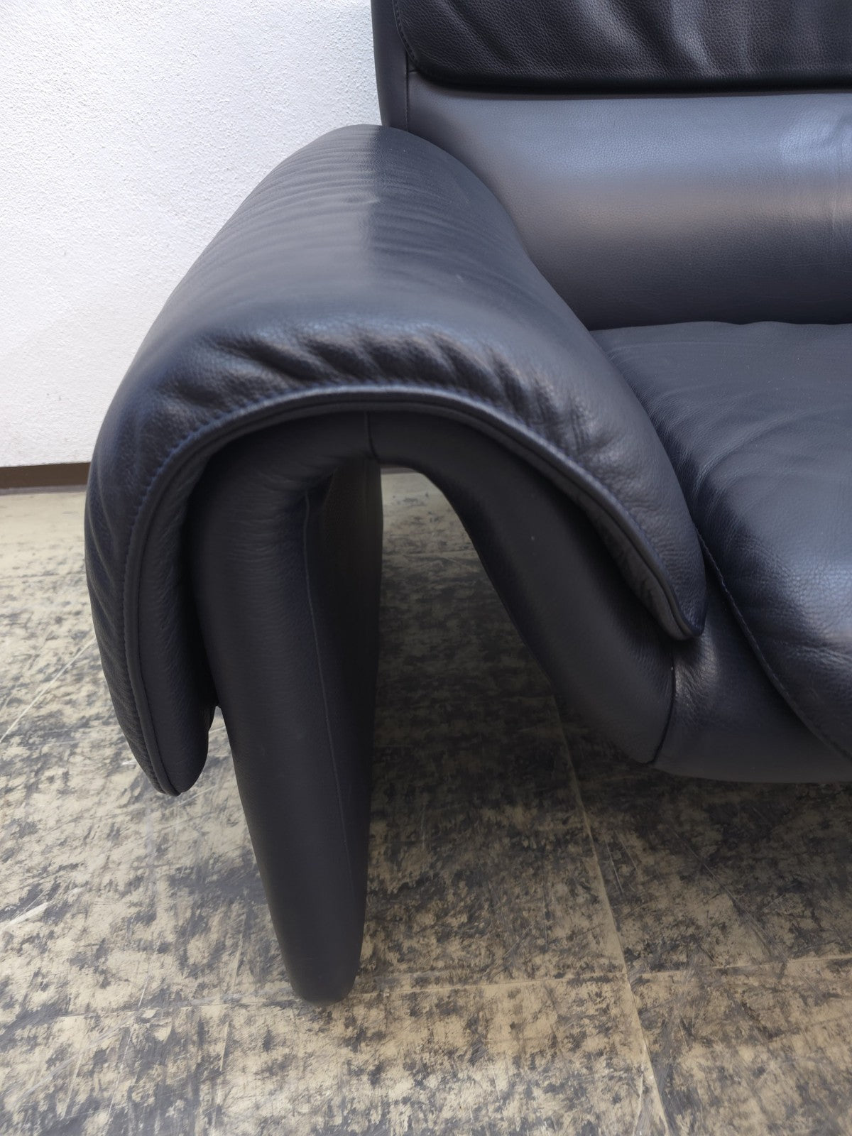 De Sede ds 2011 Garnitur Designersofa Ledersofa Couch Lederhocker desede blau-De Sede-JSFurniture