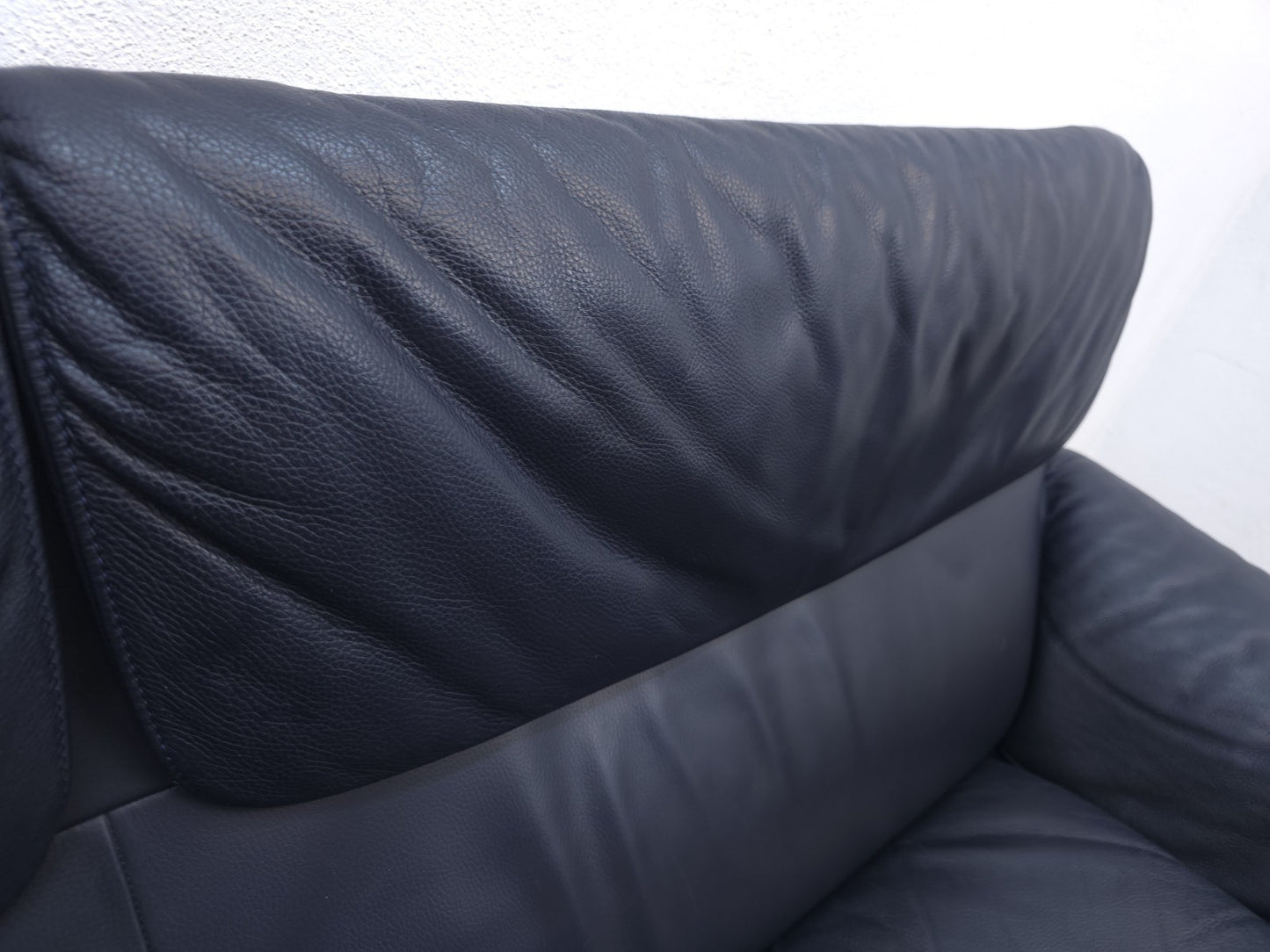 De Sede ds 2011 Garnitur Designersofa Ledersofa Couch Lederhocker desede blau-De Sede-JSFurniture