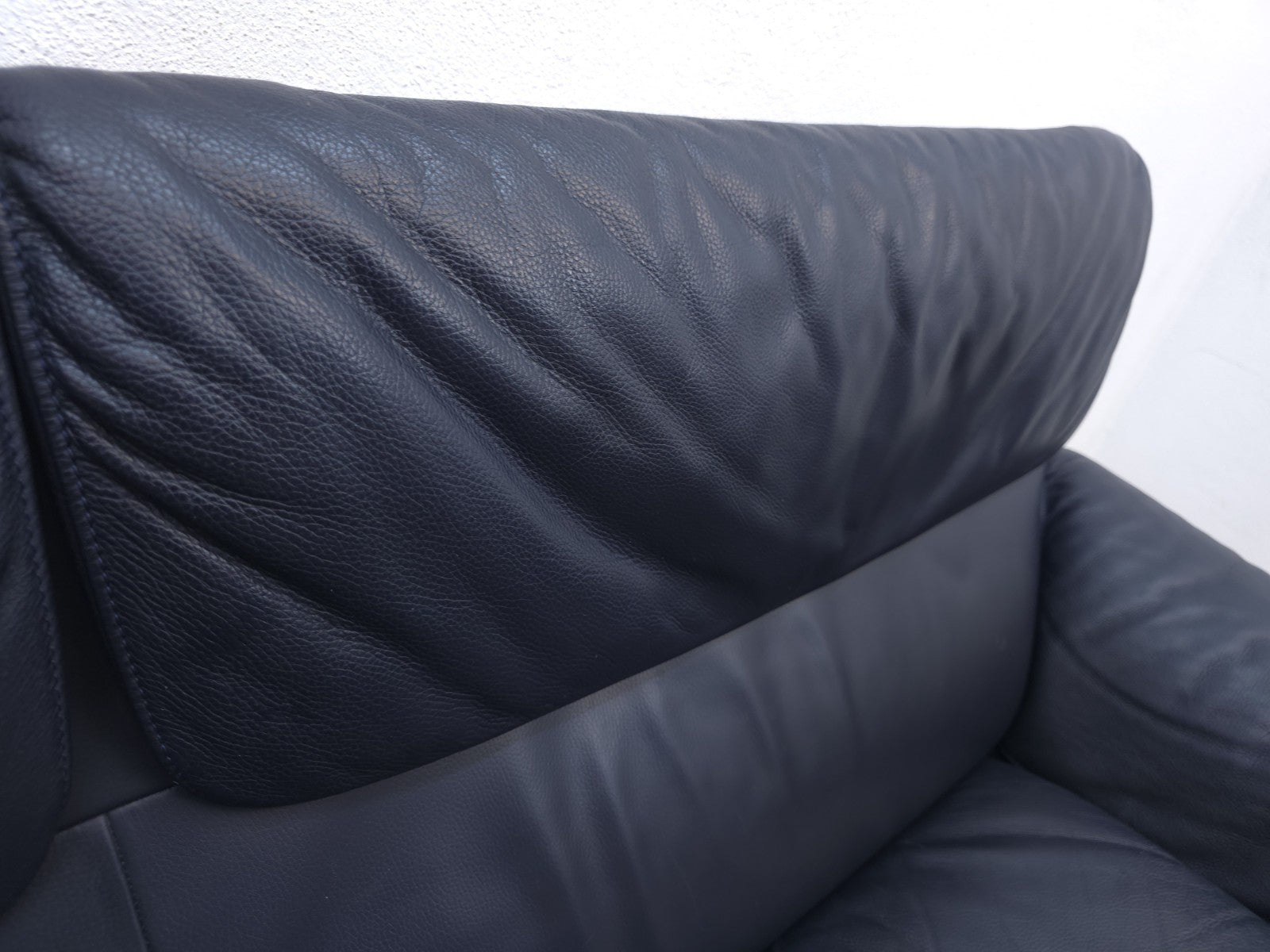 De Sede ds 2011 Garnitur Designersofa Ledersofa Couch Lederhocker desede blau-De Sede-JSFurniture