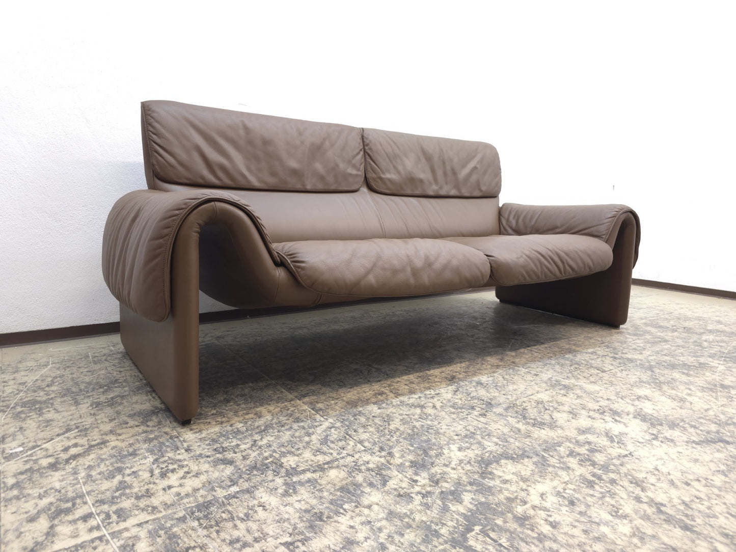 De Sede ds 2011 Zweisitzer Designersofa Ledersofa Couch Braun-De Sede-JSFurniture