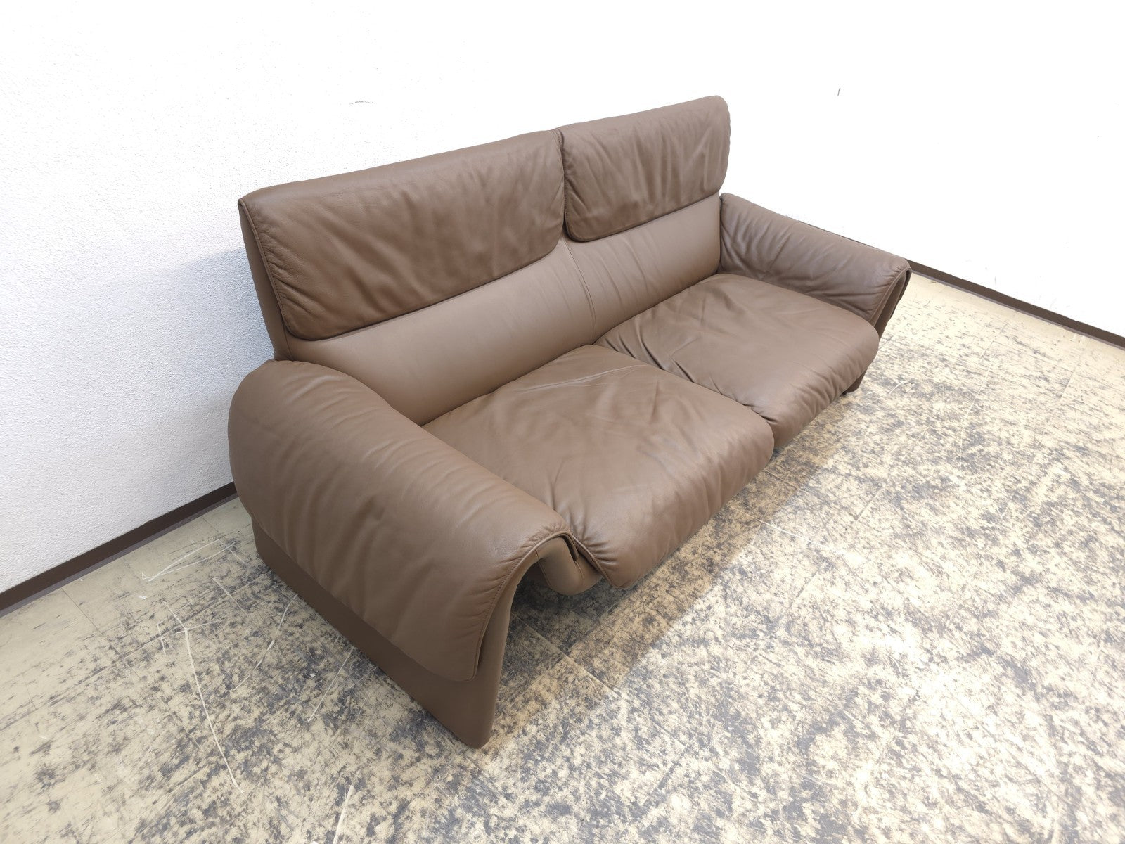 De Sede ds 2011 Zweisitzer Designersofa Ledersofa Couch Braun-De Sede-JSFurniture