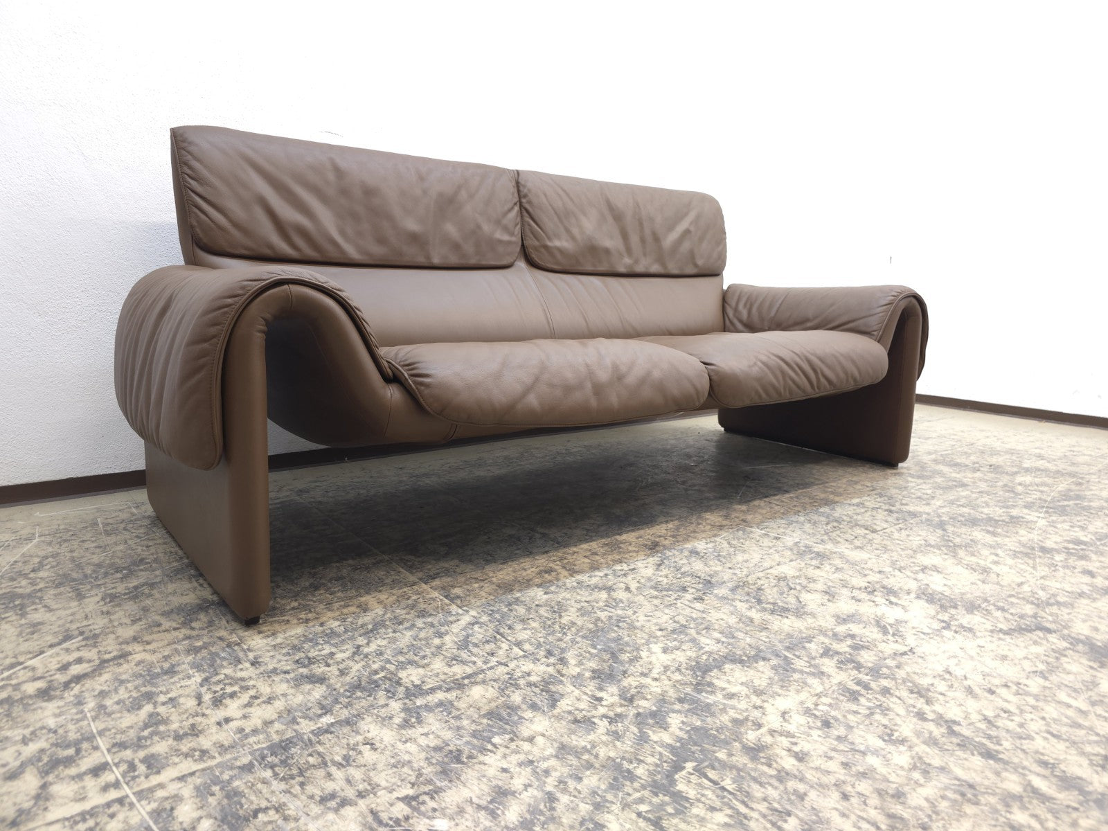 De Sede ds 2011 Zweisitzer Designersofa Ledersofa Couch Braun-De Sede-JSFurniture