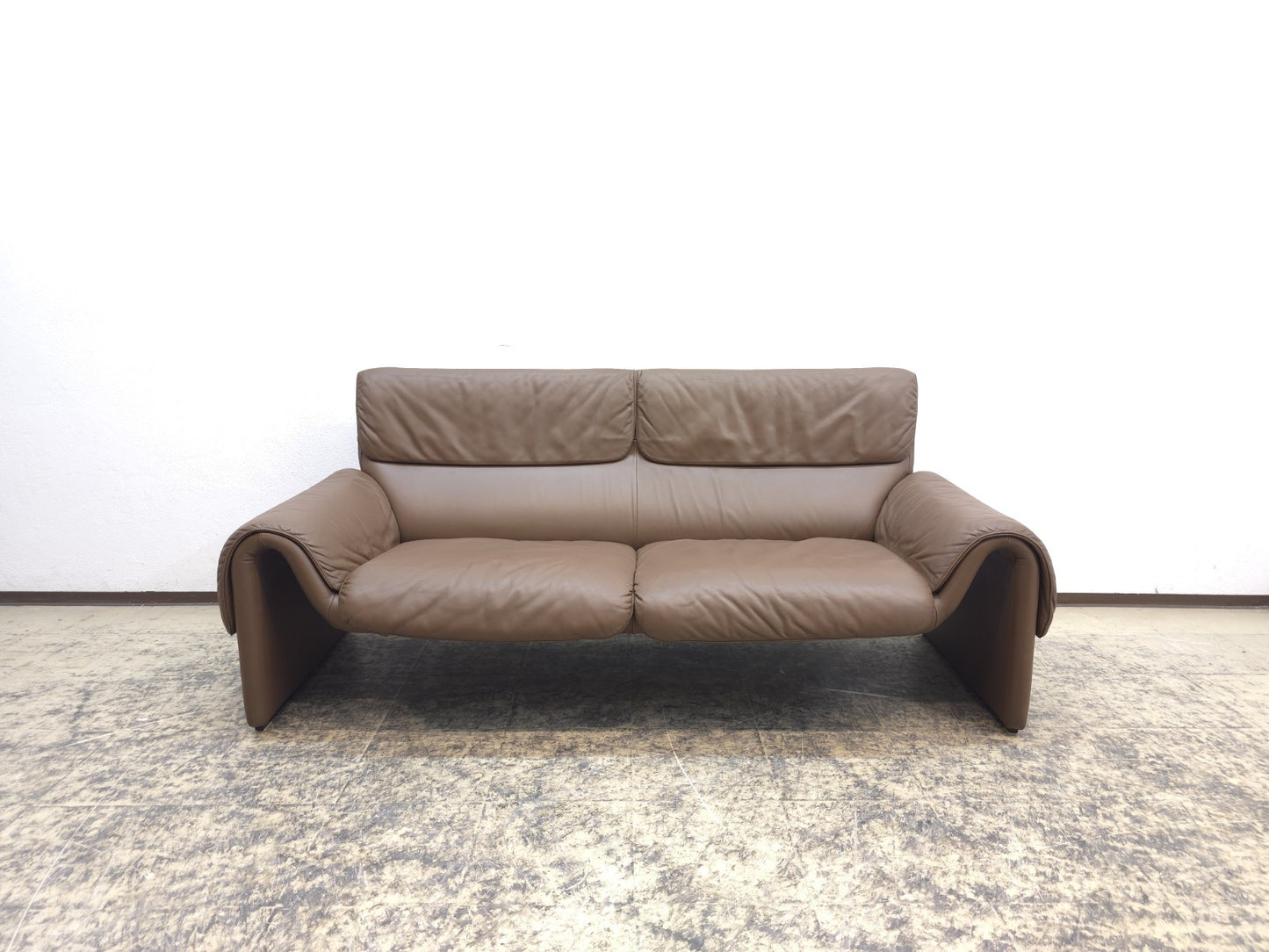 De Sede ds 2011 Zweisitzer Designersofa Ledersofa Couch Braun-De Sede-JSFurniture