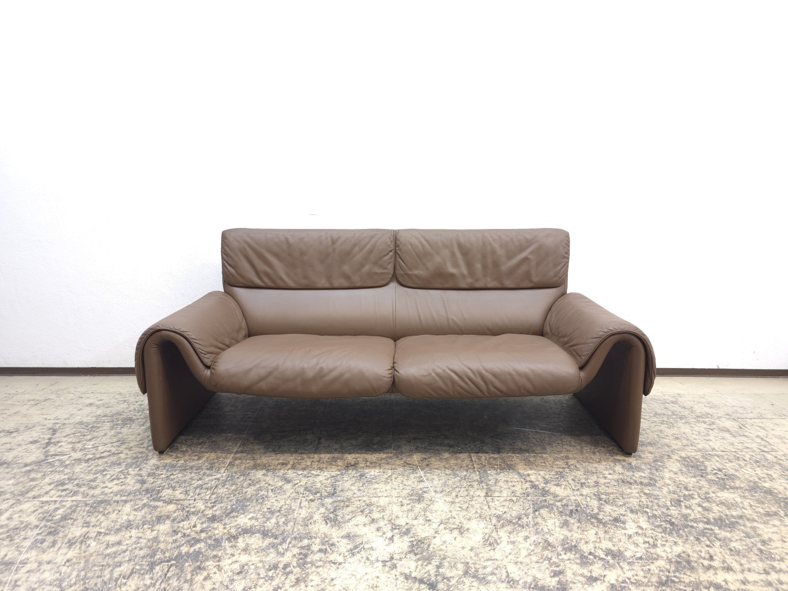 De Sede ds 2011 Zweisitzer Designersofa Ledersofa Couch Braun-De Sede-JSFurniture