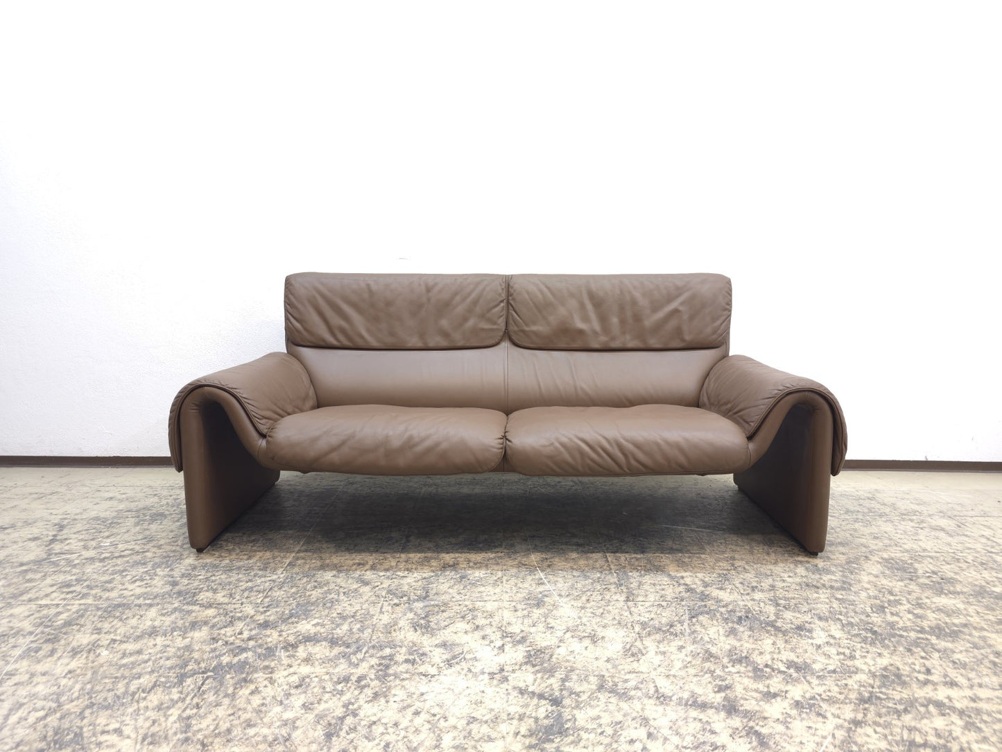 De Sede ds 2011 Zweisitzer Designersofa Ledersofa Couch Braun-De Sede-JSFurniture