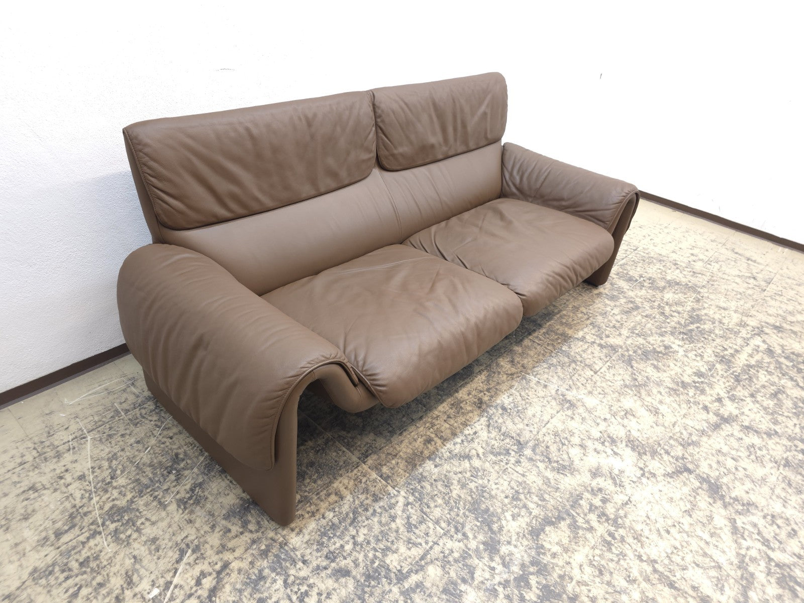 De Sede ds 2011 Zweisitzer Designersofa Ledersofa Couch Braun-De Sede-JSFurniture