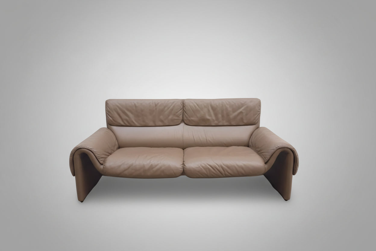 De Sede ds 2011 Zweisitzer Designersofa Ledersofa Couch Braun-De Sede-JSFurniture