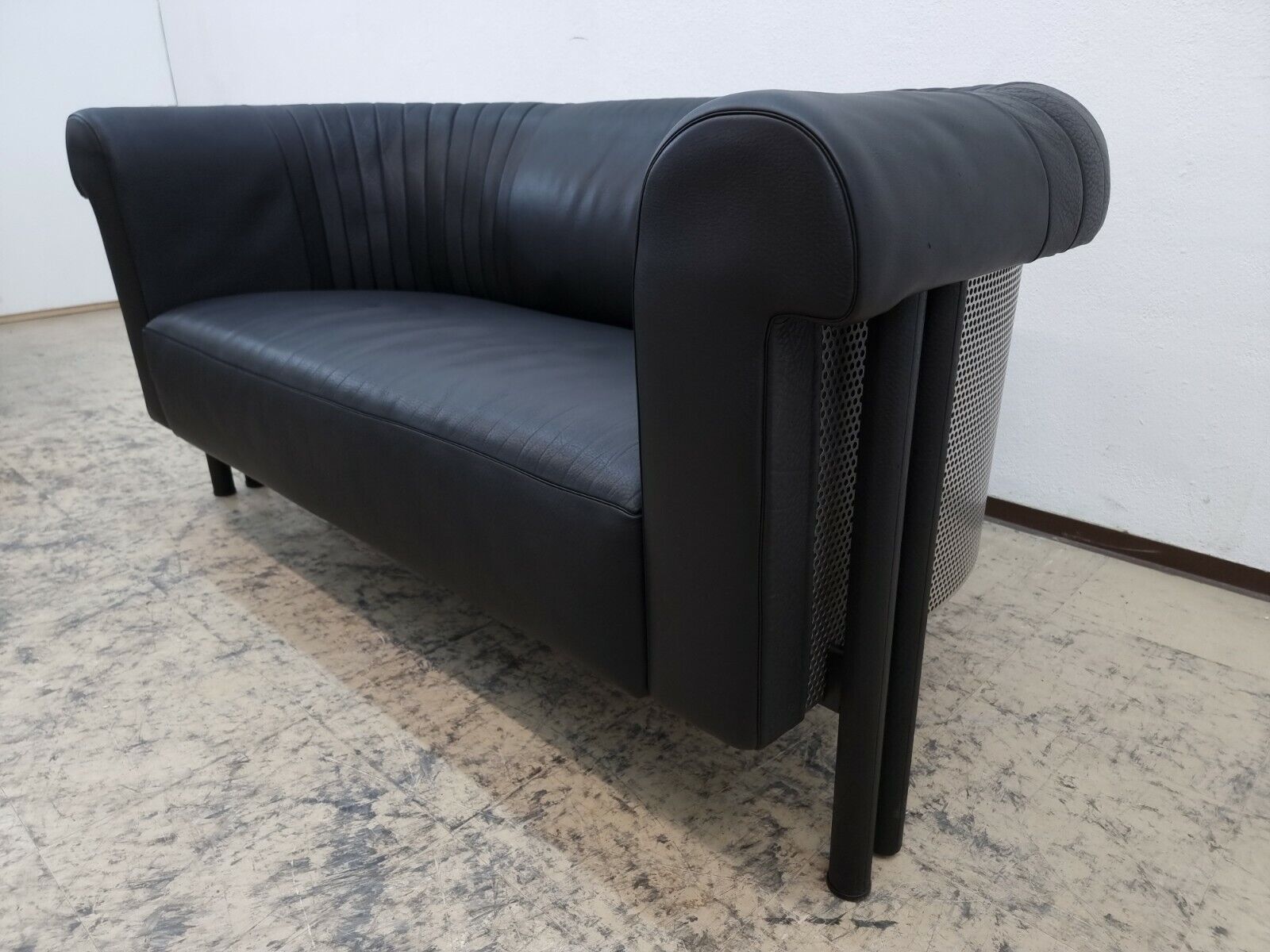 De Sede ds 700 Zweisitzer Designersofa desede Echtledersofa in schwarz #0150-De Sede-JSFurniture