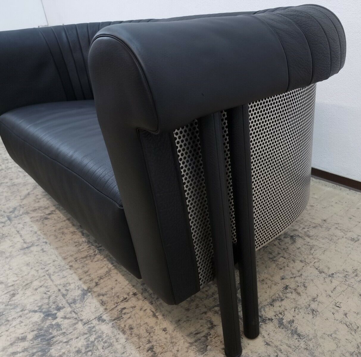 De Sede ds 700 Zweisitzer Designersofa desede Echtledersofa in schwarz #0150-De Sede-JSFurniture
