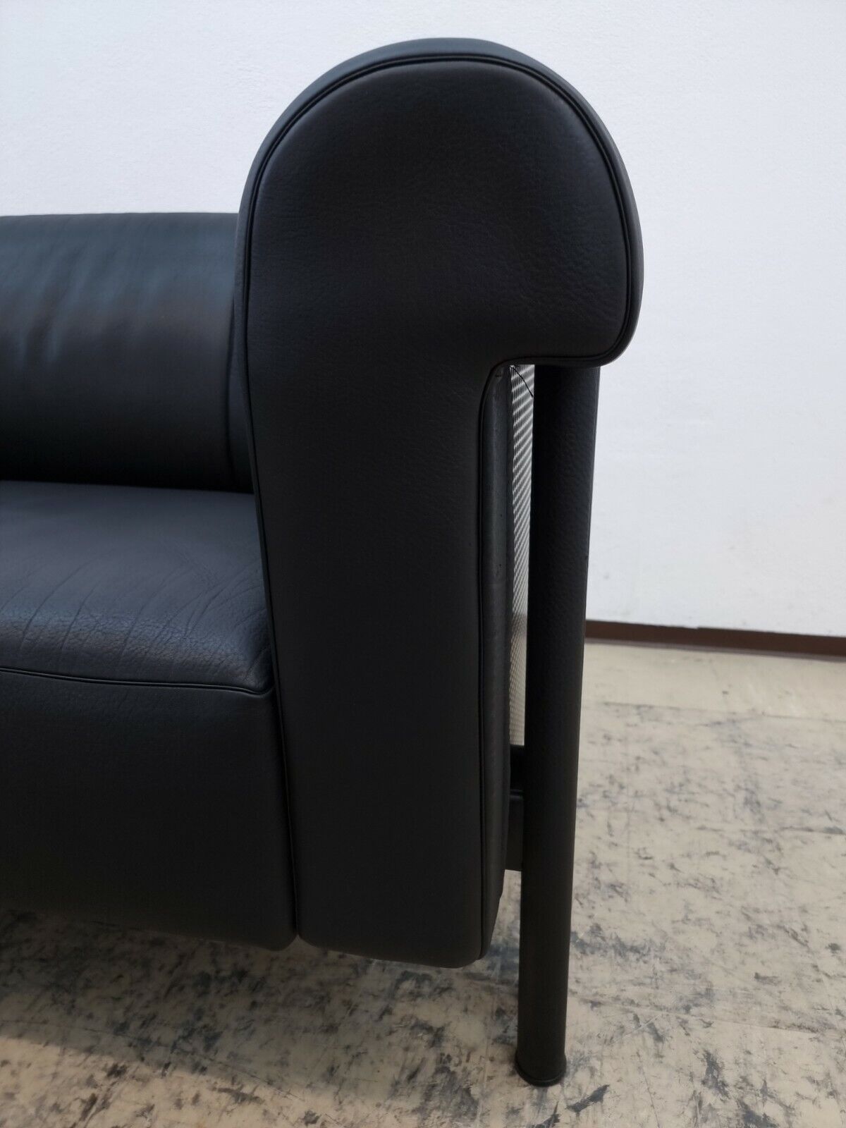 De Sede ds 700 Zweisitzer Designersofa desede Echtledersofa in schwarz #0150-De Sede-JSFurniture