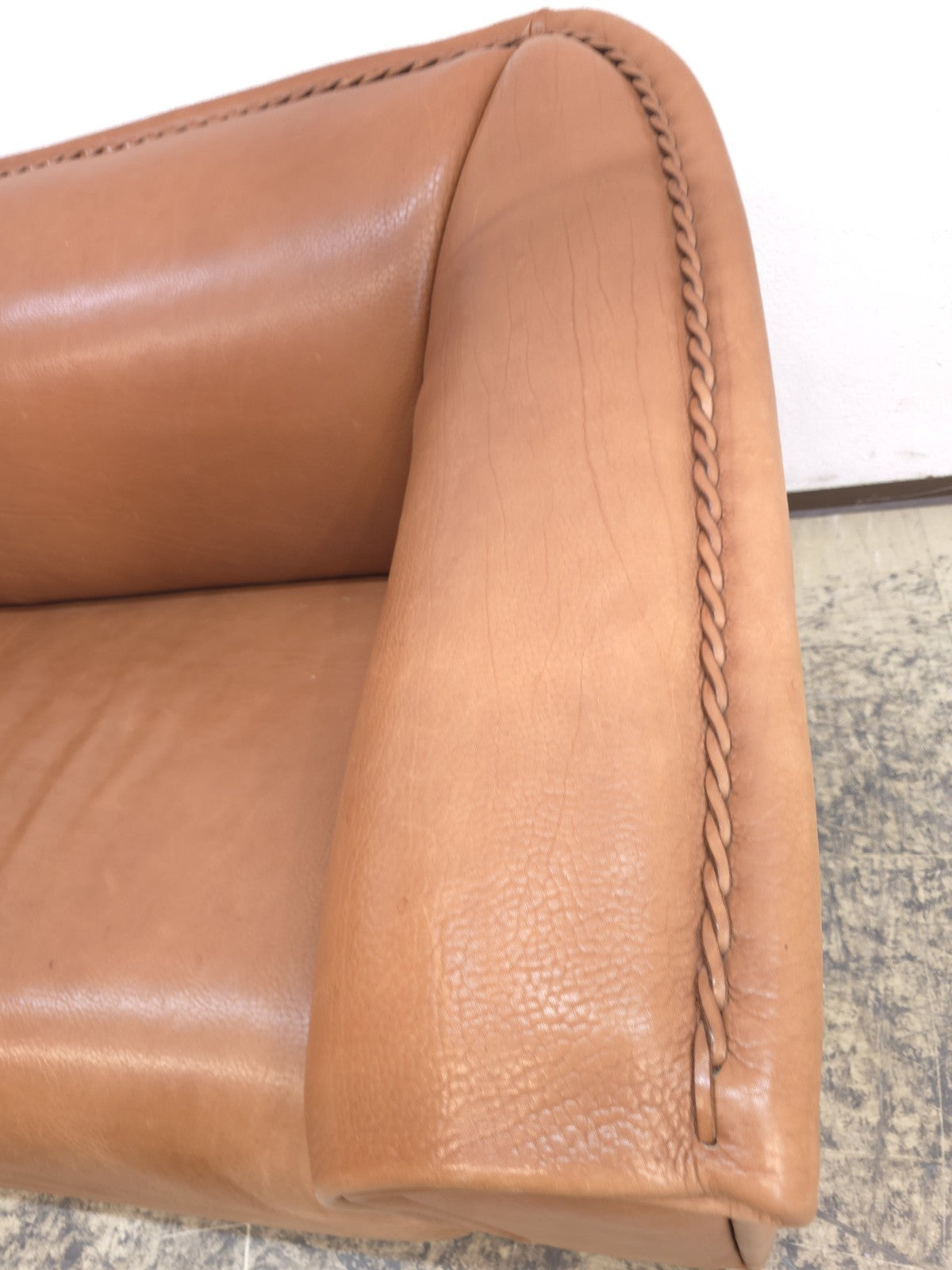 Ernst Lüthy De Sede Zweisitzer Sofa Braun Leder Ausziehbar-De Sede-JSFurniture