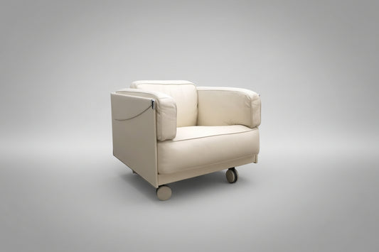Poltrona Frau Twice Sessel Beige Ledersessel Designer Sessel-Poltrona Frau-JSFurniture