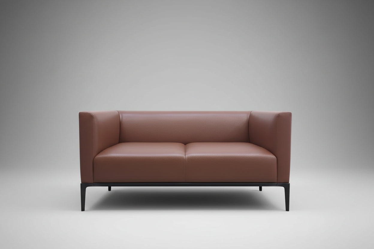 Walter Knoll Jaan Living Zweisitzer Designersofa Ledersofa Couch Cognacbraun-Walter Knoll-JSFurniture