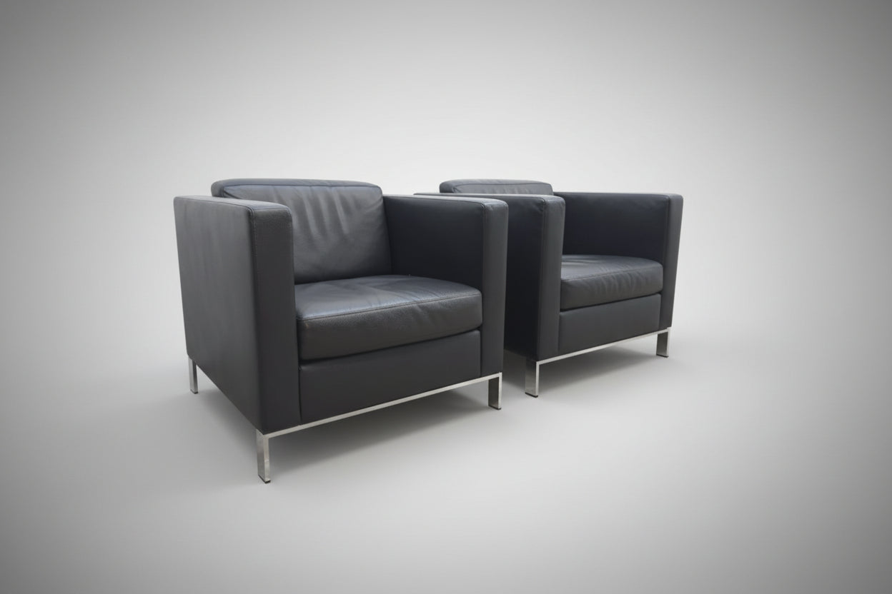Walter Knoll Foster 500 Set 2x Sessel Schwarz-Walter Knoll-JSFurniture