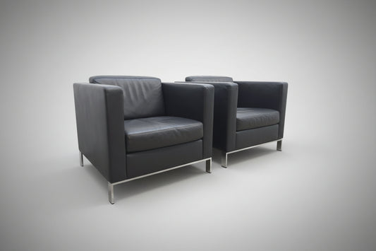 Walter Knoll Foster 500 Set 2x Sessel Schwarz-Walter Knoll-JSFurniture