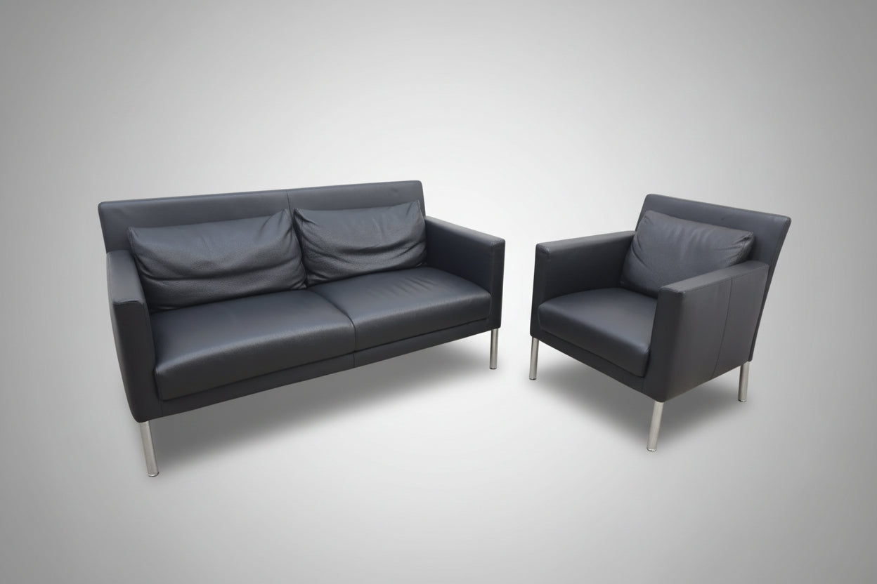 Walter Knoll Jason 391 Garnitur Leder Schwarz-Walter Knoll-JSFurniture