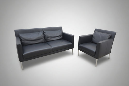 Walter Knoll Jason 391 Garnitur Leder Schwarz-Walter Knoll-JSFurniture